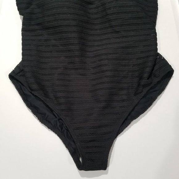 Lauren Ralph Lauren Plus Size Shadow Stripe OnePiece Swimsuit Ottoman Stripe 22W - Picture 6 of 12